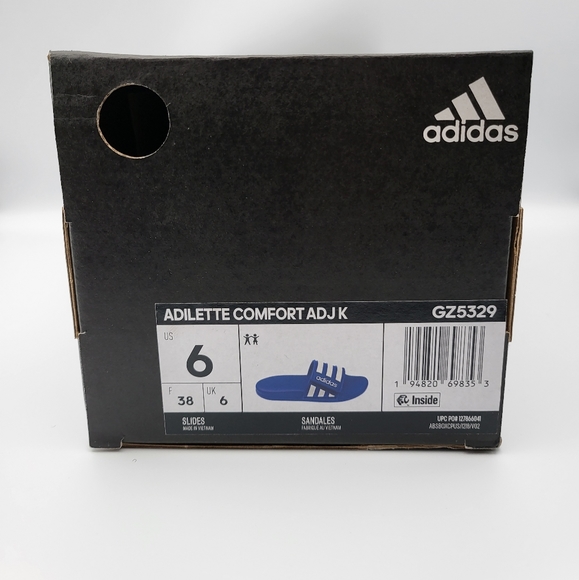NEW Y6 | W7 Adidas Adjustable Comfort Slides Blue - Picture 10 of 10
